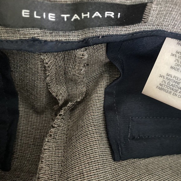 Elie Tahari Pants Womens size 0 Gray Career Work Wear - Picture 3 of 10